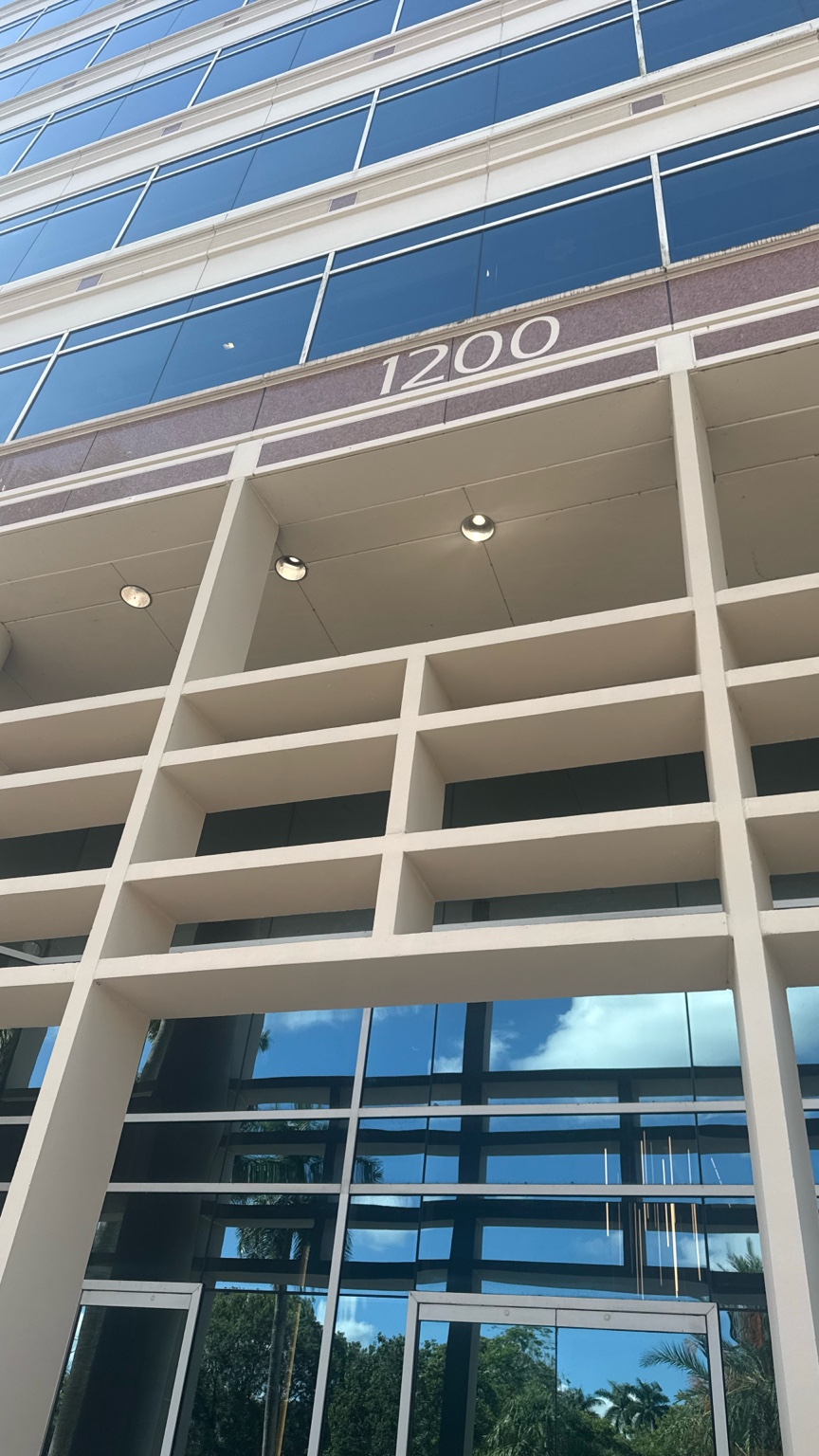 Building entrance at 1200 South Pine Island Road, CT Corporation registered-agent service location
